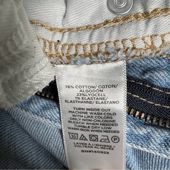 LOFT The Straight Jeans | Size 27 (4) | Raw Hem Vintage Medium Wash Denim - Picture 13 of 14